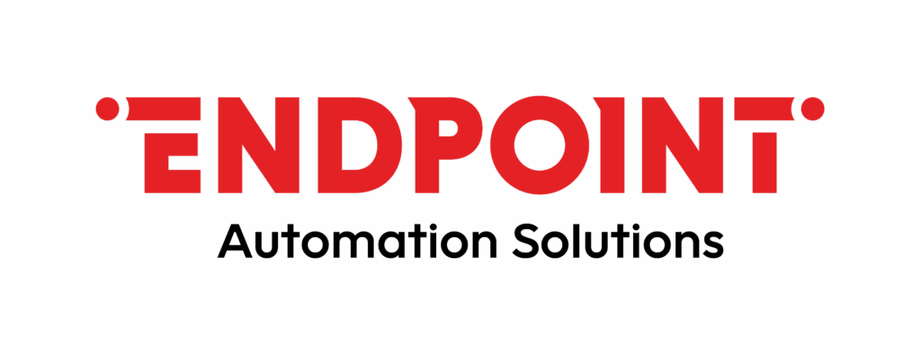 Bold red logo featuring the word "ENDPOINT" in geometric capital letters with dot accents on each end, followed by "Automation Solutions" in black sans-serif text underneath